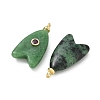 Brass & Natural Ruby in Zoisite & Cubic Zirconia Pendants GG-CBAD360-20G-11-2