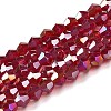 Transparent Electroplate Glass Beads Strands LS-EGLA-A039-T4mm-B27-1
