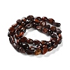 Dyed Natural Red Tiger Eye Beads Strands G-P497-01C-46-3