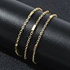 Brass Rectangle Link Chain Necklaces for Women KK-CBA2293-05G-2