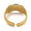 Oval Synthetic Turquoise Finger Rings RJEW-U015-02G-3