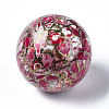 Round Ball Brass Line Regalite/Imperial Jasper/Sea Sediment Jasper Model Ornament G-N330-49D-2