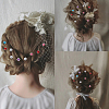 40Pcs 5 Colors Iron Rhinestone Hair Fastener for Girls Hairstyling MRMJ-ME0001-01-4