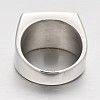 Personalized Retro Men's 316 Stainless Steel Wide Band Finger Rings RJEW-J066-28-23mm-4