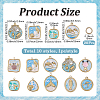 10Pcs 10 Styles 304 Stainless Steel Enamel Pendants STAS-SC0021-21-2