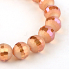 Faceted Round Electroplate Glass Bead Strands EGLA-S130-10mm-M-2