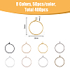 400Pcs 8 Colors Iron Hoop Earrings IFIN-FH0001-72A-2