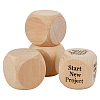 Schima Wood Blank Dice WOOD-WH0124-154C-1