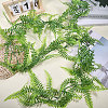 Plastic Artificial Persian leaf Rattan DIY-WH0671-112-5