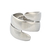 304 Stainless Steel Open Cuff Rings RJEW-M019-51P-2