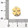 304 Stainless Steel Four Leaf Clover Charms STAS-Q348-14G-01A-3