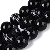 Natural Banded Agate Beads Strands G-Q608-18A-2