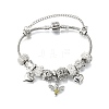 Alloy European Beads Charm Bracelets BJEW-F495-13P-2