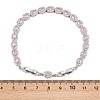 Platinum Tone Brass Micro Pave Cubic Zirconia Tennis Bracelets BJEW-B160-02P-01-6