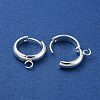 201 Stainless Steel Huggie Hoop Earring Findings STAS-P283-01W-S-2