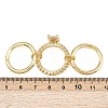Brass Micro Pave Cubic Zirconia Plain Band Finger Rings for Women RJEW-P160-01E-G-6