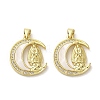 Brass Micro Pave Clear Cubic Zirconia Pendants KK-I708-03E-G-1