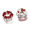 Brass Micro Pave Cubic Zirconia Beads KK-F913-02S-3