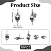 10Pcs Halloween Alloy Lapel Pin Backs for Backpack Clothes JEWB-UN0002-69A-3