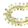 Electroplate Transparent Glass Beads GLAA-WH0039-59B-09-1