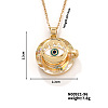 Vintage Sparkling Rhinestone Eye Pendant Necklaces NM4896-4-1