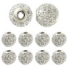 10Pcs Round Brass Micro Pave Cubic Zirconia Beads ZIRC-YW0001-26P-1