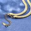 Ion Plating(IP) 304 Stainless Steel Herringbone Chain Necklace for Men Women X-NJEW-E076-03E-G-1