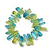 Electroplated Natural Quartz Crystal Beads Strands G-F800-D12-2
