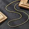 1mm Rack Plating Brass Box Chain Adjustable Slider Necklaces for Women Men MAK-L044-08G-3