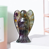 Natural Fluorite Angel Figurine Display Decorations G-PW0007-060U-1