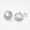 Non-Tarnish 304 Stainless Steel Stud Earring Findings STAS-S079-48B-1