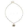 304 Stainless Steel Evil Eye Pendants 304 Stainless Steel Chains Necklaces for Women NJEW-JN06380-2