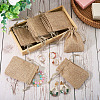 20Pcs Rectangle Polyester Imitation Burlap Packing Pouches Drawstring Bags ABAG-TA0001-95B-6