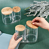  2Pcs Plastic with Wood Containers CON-NB0001-76-3