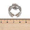 304 Stainless Steel Adjustable Open Cuff Rings for Women LS-RJEW-K299-01P-5