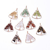 Long-Lasting Plated Brass Pendants KK-D531-02RG-1