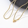 Ion Plating(IP) 304 Stainless Steel Rope Chain Necklaces NJEW-F226-03G-02-3