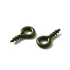 Stoving Varnish 100Pcs Iron Screw Eye Pin Peg Bails FIND-WH0036-29G-2