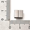 Letter Style 304 Stainless Steel Square Slide Charms STAS-L132-14V-3