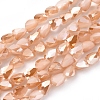 Electroplate Glass Beads Strands EGLA-G035-C-FR13-1