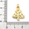 Christmas Series Brass Micro Pave Cubic Zirconia Pendants KK-Q010-01G-06-3