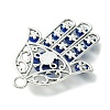 Blue Evil Eye Alloy Big Pendants PALLOY-JF02358-02-3