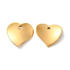 Ion Plating(IP) 304 Stainless Steel Pendants STAS-M004-02G-2