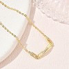 Brass Micro Pave Clear Cubic Zirconia Rectangle Link Bracelets KK-CBA6980-15G-2