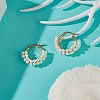 Shell Pearl Beaded Hoop Earrings EJEW-TA00173-3