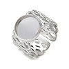 304 Stainless Steel Cuff Ring Components SA-CBA37BC-14C-P-1