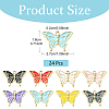 24Pcs UV Plating Alloy Enamel Pendants FIND-YW0010-83-2