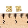 Brass Micro Pave Clear Cubic Zirconia Bead Caps KK-V015-05G-01-2