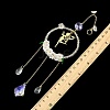Glass & Acrylic Suncatcher with Brass Cable Chains & 201 Stainless Steel Pendants HJEW-JM04987-02-3
