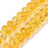 Baking Paint Transparent Glass Beads Strands DGLA-N005-12A-1